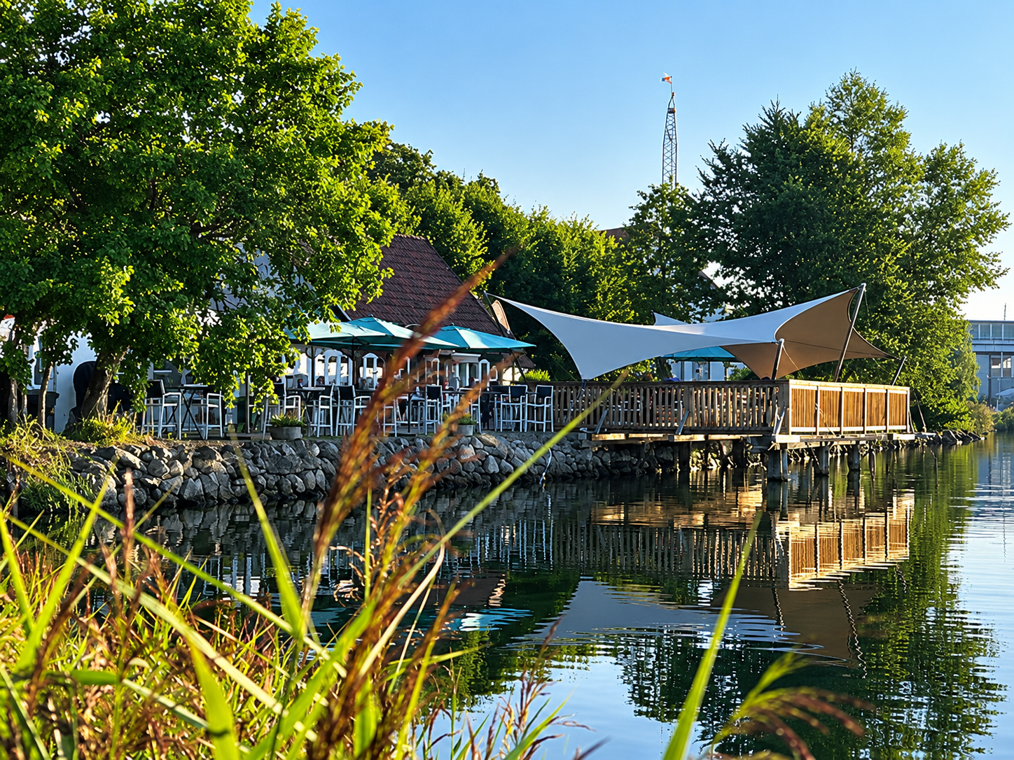 Blick auf die Schlei bei Arnis – Strandhalle